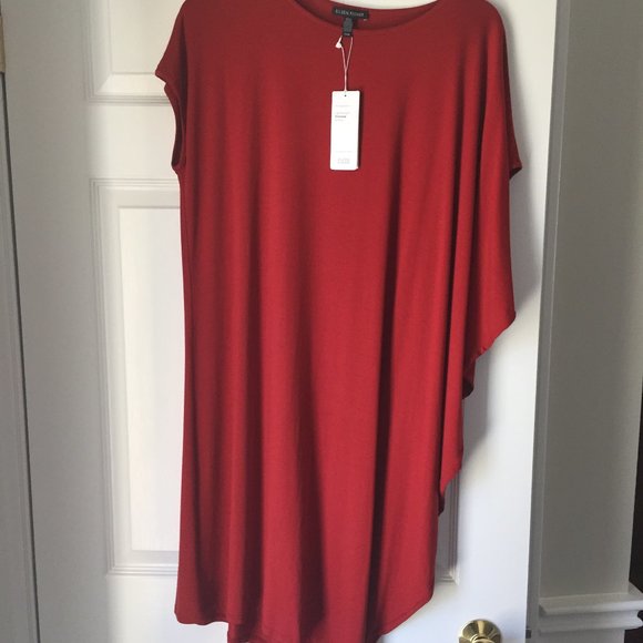 BRAND NEW EILEEN FISHER RED TOP - Picture 1 of 5